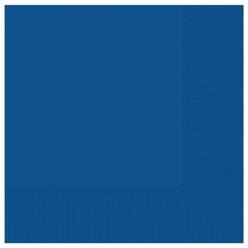 Bright Royal Blue 3 Ply Beverage Napkin 50 ct