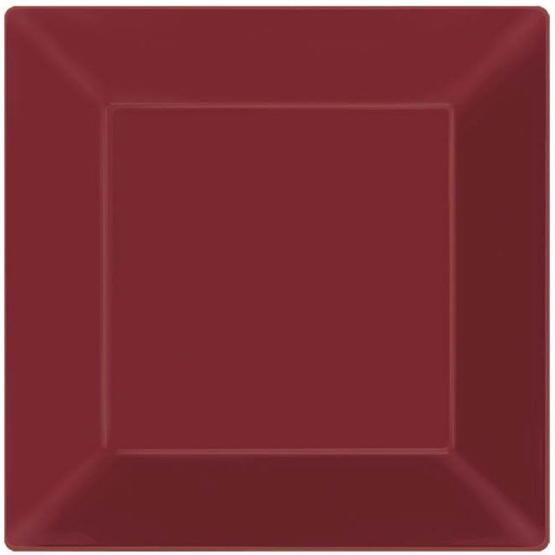 Burgundy Plastic Banquet Plates (10ct)