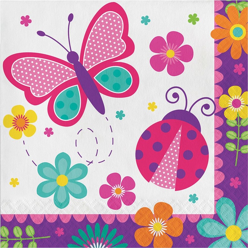 Butterfly Garden Luncheon Napkins (16 ct)