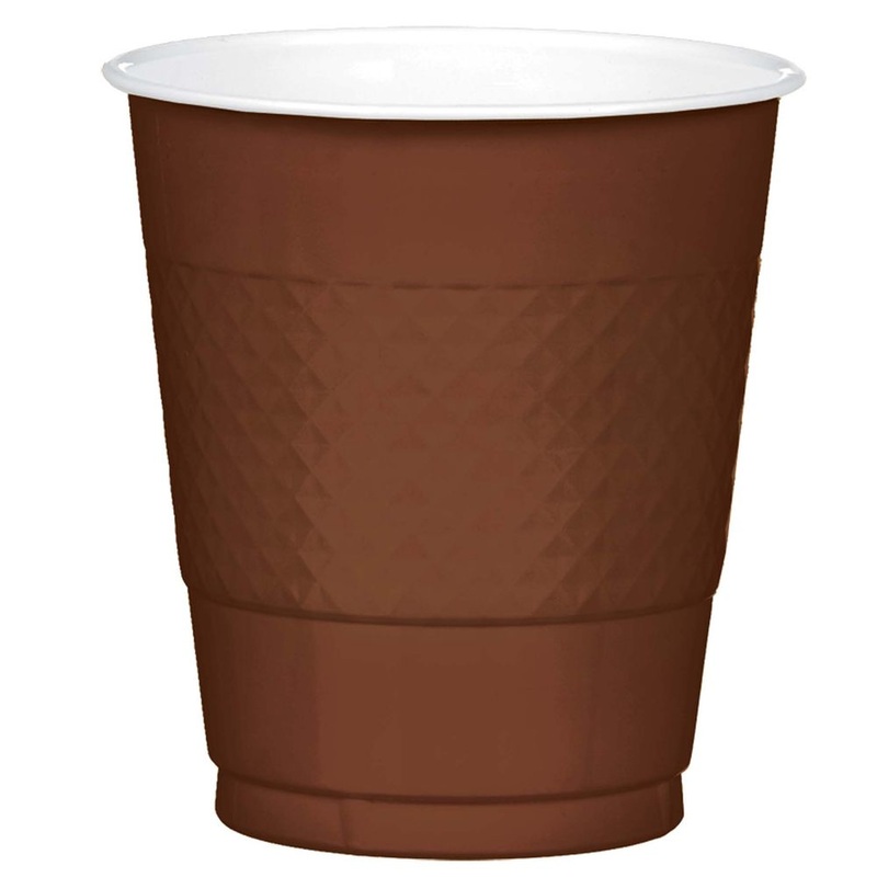 Chocolate Brown 12 oz Plastic Cup 20 ct