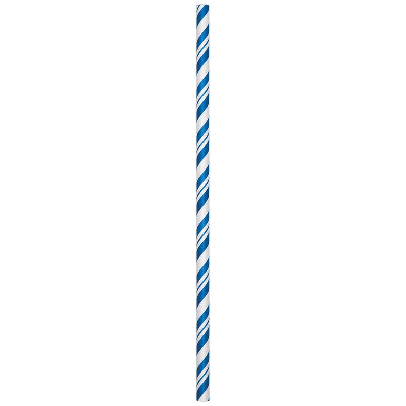 Cobalt Stripe Straws (24ct)