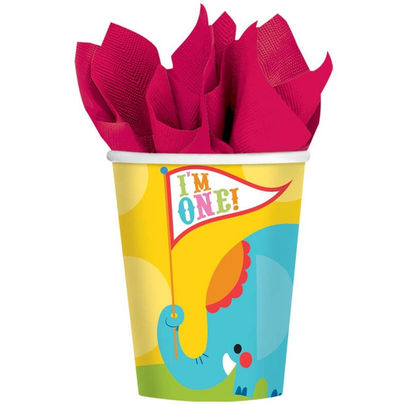 Fisher Price 1st Birthday Circus 9oz Paper Cups (8ct)