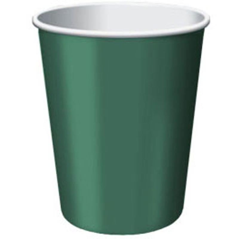 Forest Green 9oz Paper Cups (8ct)