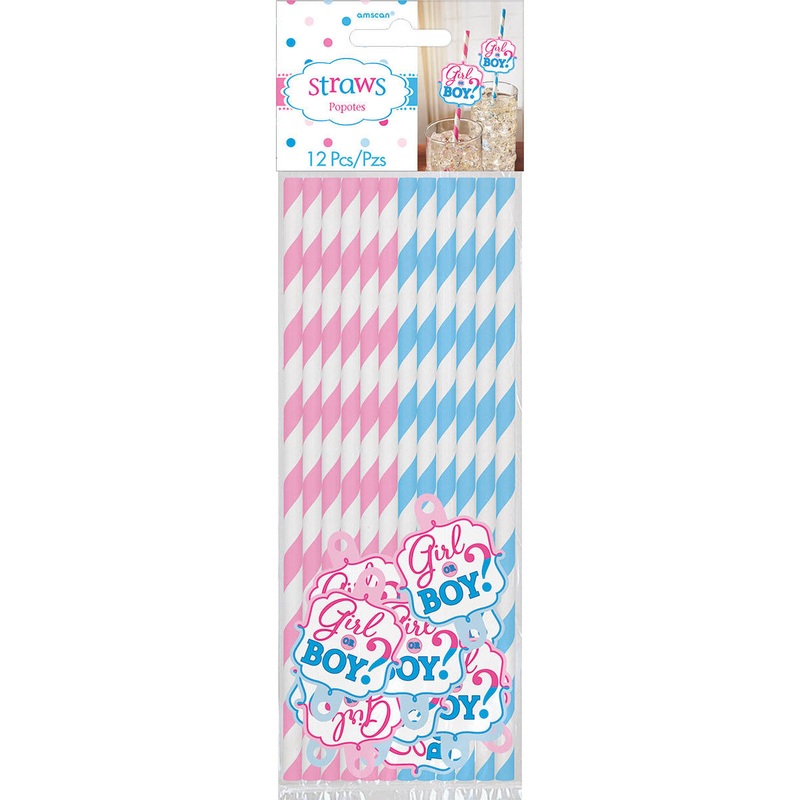 Girl or Boy Straws (12 ct)
