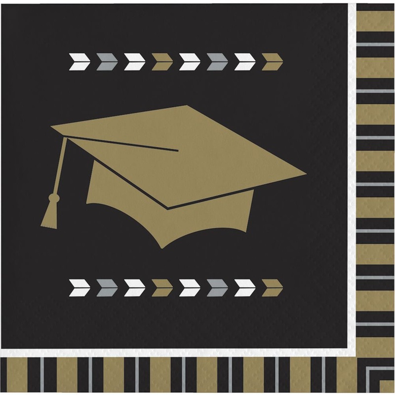 Glitzy Grad Beverage Napkins (16 ct)