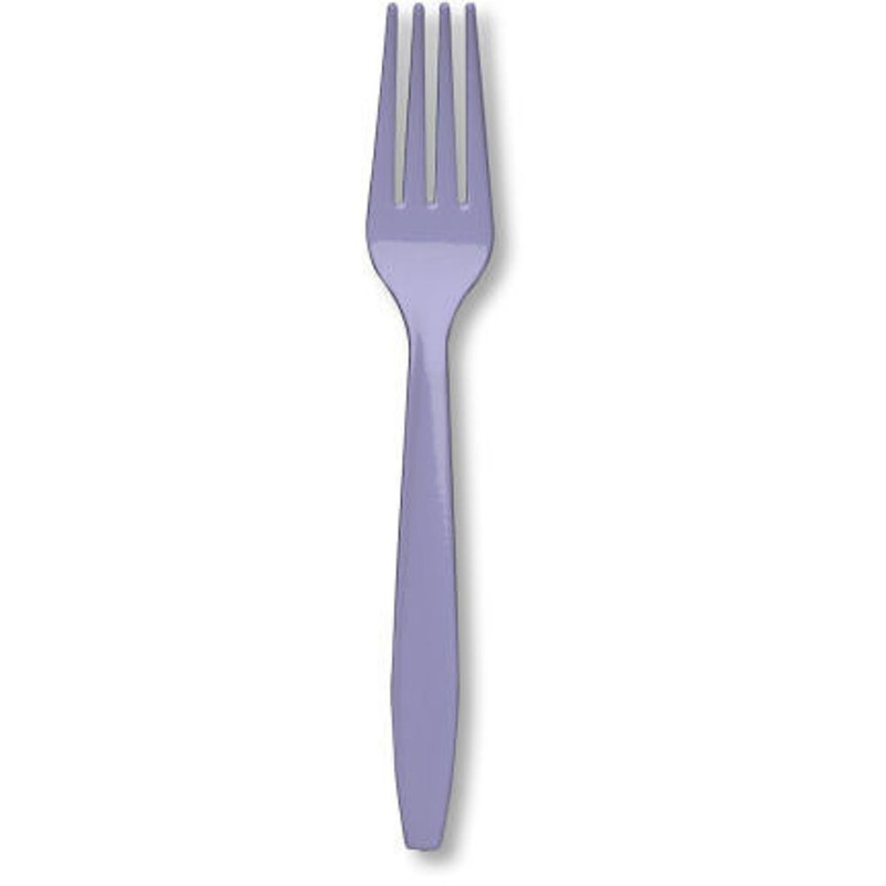 Lavender Big Party Pack Box Mid Weight Plastic Fork 100 ct