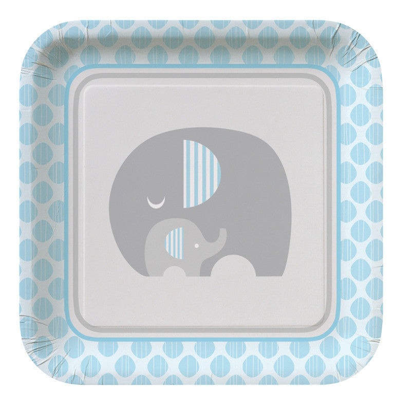 Little Peanut Boy Square Paper Dinner Plates (8 ct)