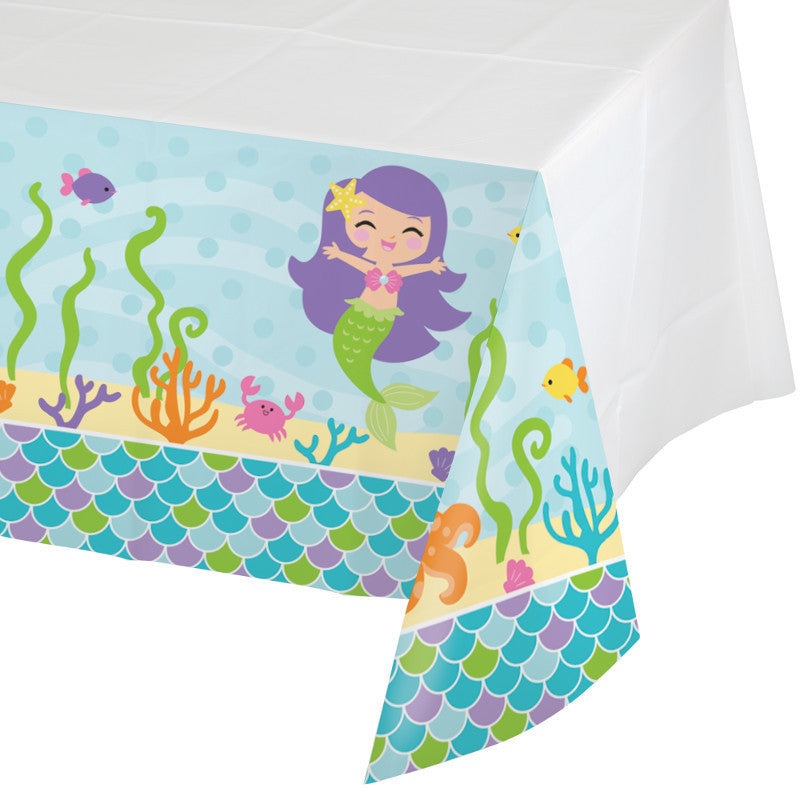 Mermaid Friends Rectangle Plastic Tablecover