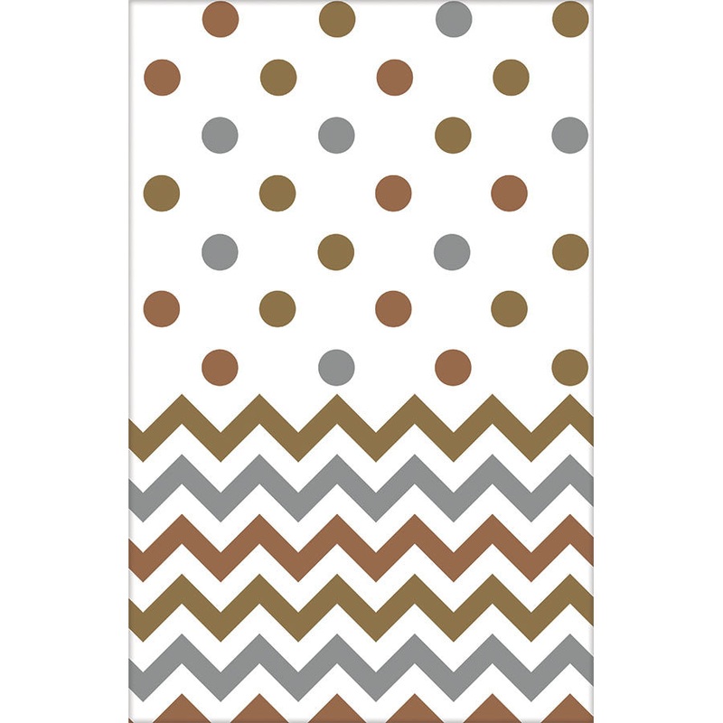 Mixed Metals Plastic Party Tablecover