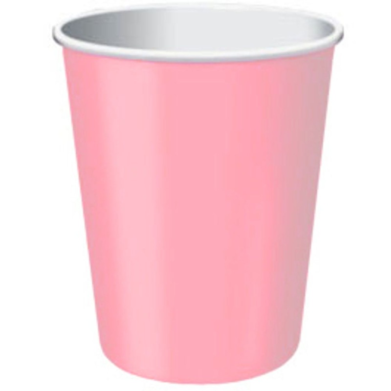 New Pink 9oz Paper Cups (8ct)
