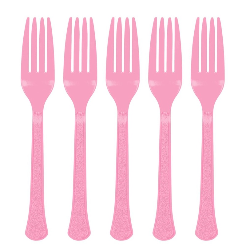 New Pink Heavy Weight Premium Fork 20 ct