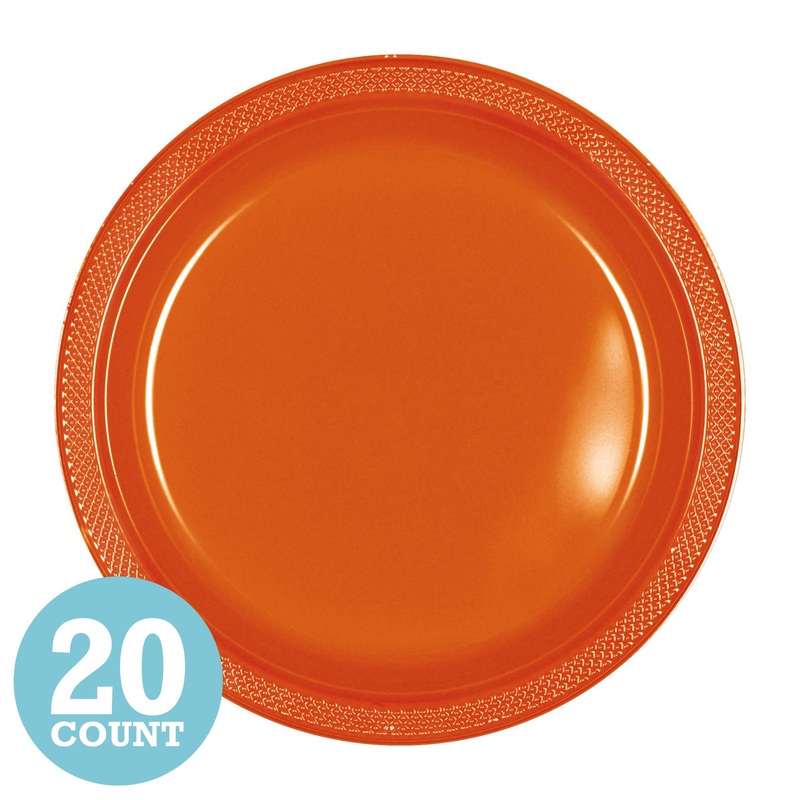 Orange Peel Plastic Dinner Plates (20ct)