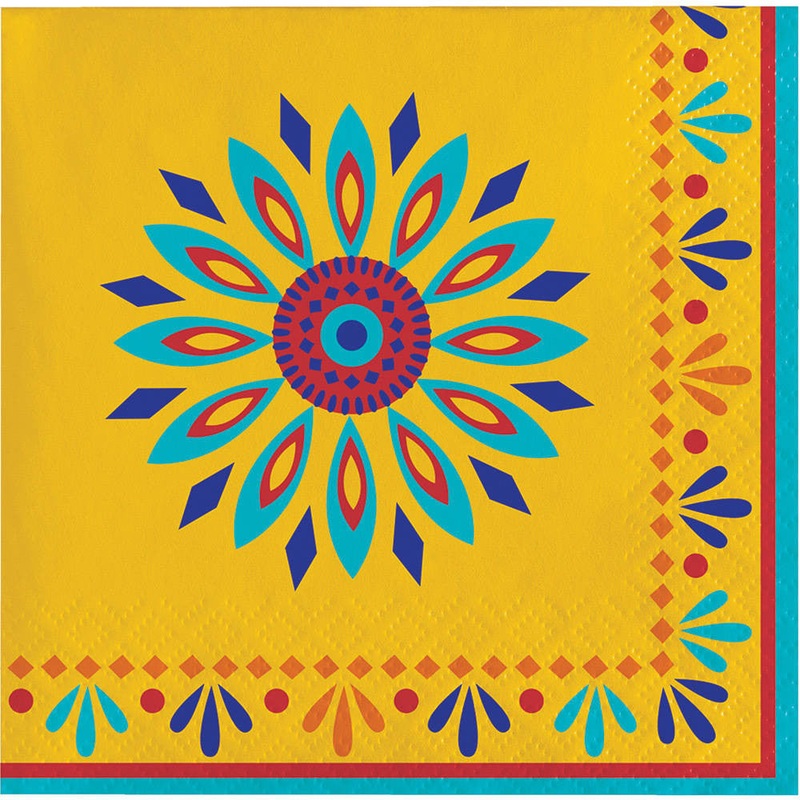 Painted Pottery Beverage Napkins (16 ct)