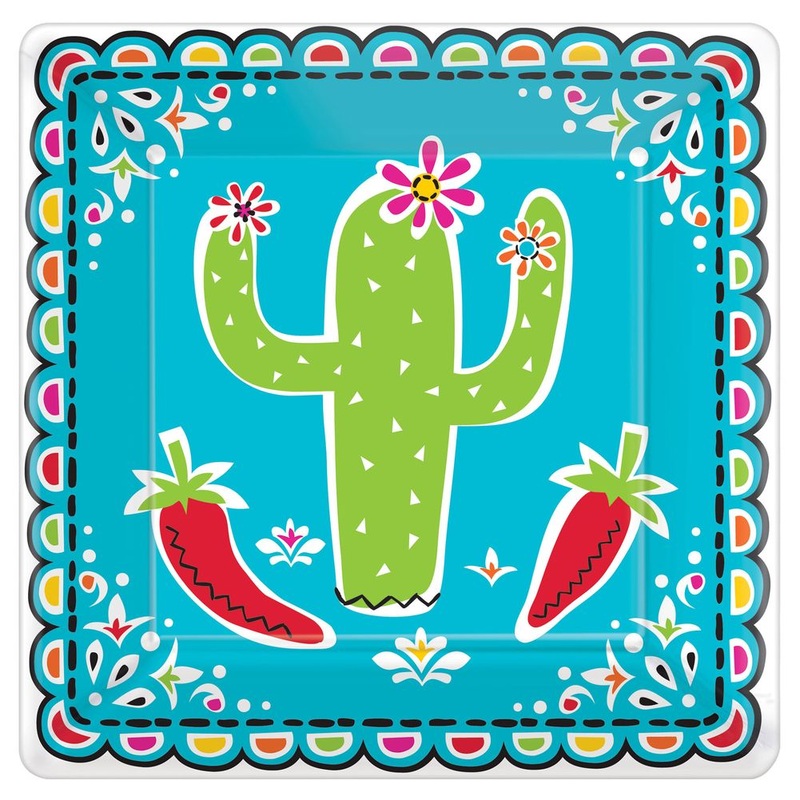 Picado De Papel Fiesta Dessert Plates (18 ct)