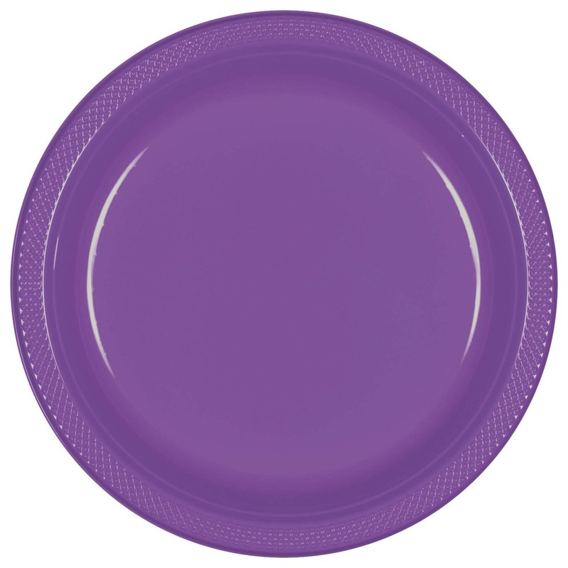 Purple Plastic Banquet Plates (20ct)