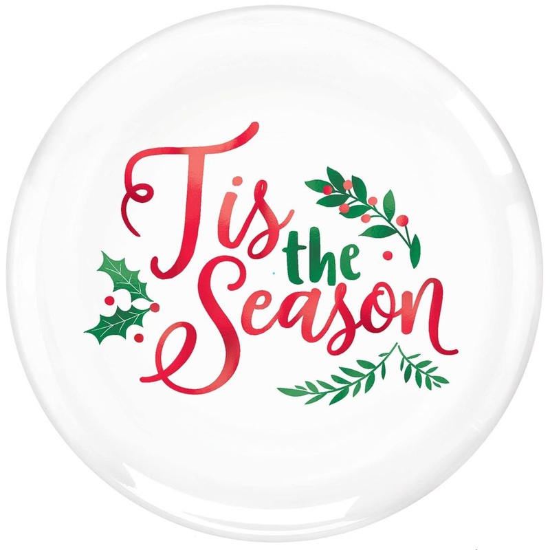 Tis the Season Plastic Banquet Plates (10 ct)