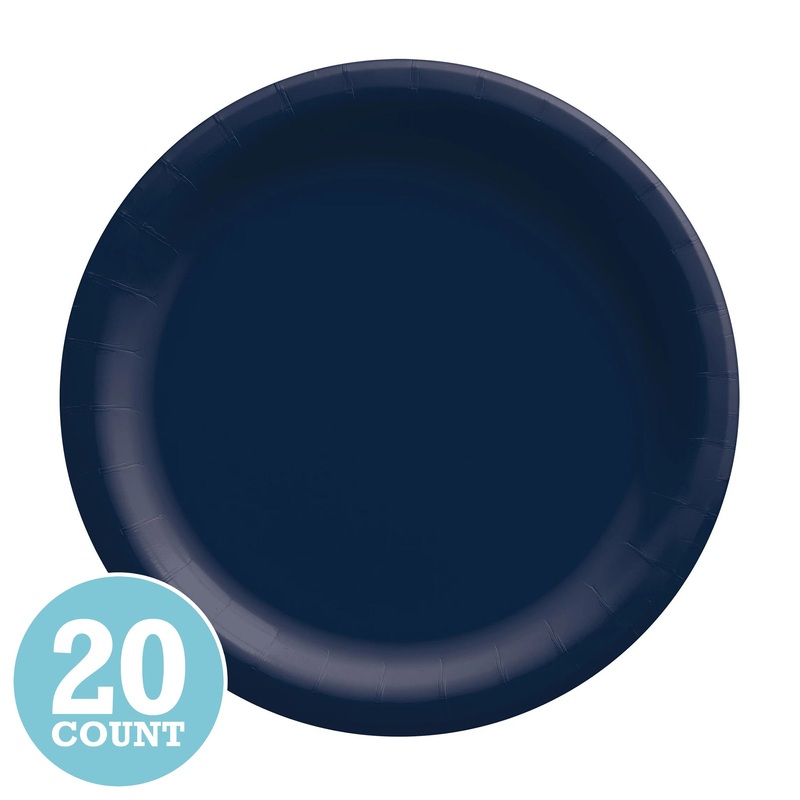 True Navy Dinner Paper Plates (20ct)