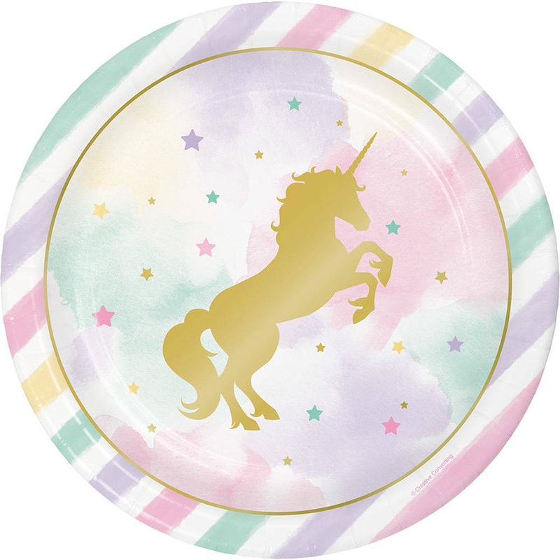 Unicorn Sparkle Paper Dinner Plates (8 ct)