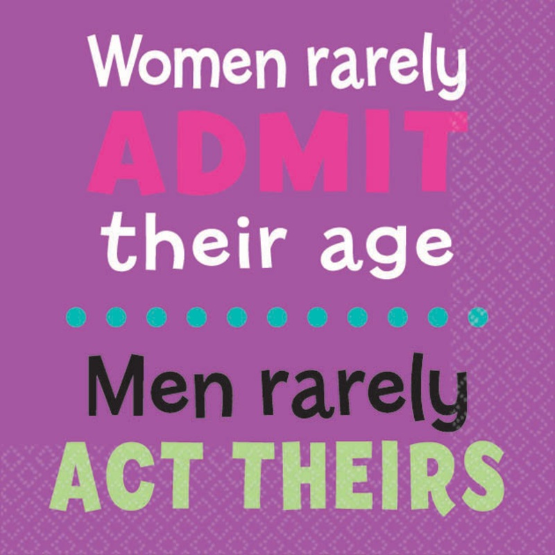 Women Rarely Admit Their Age Beverage Napkins (16ct)