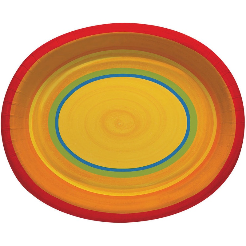 Ablaze Oval Banquet Plates (8ct)