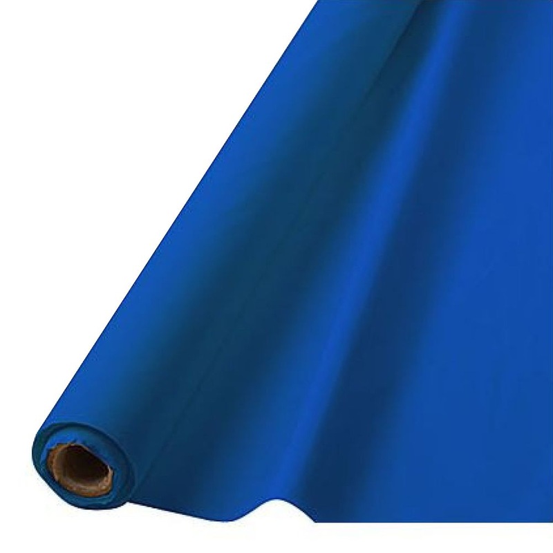 Bright Royal Blue Plastic Table Roll 40"X 100'