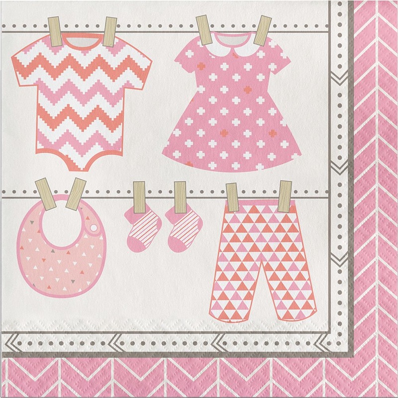 Bundle of Joy Girl Luncheon Napkins (16 ct)
