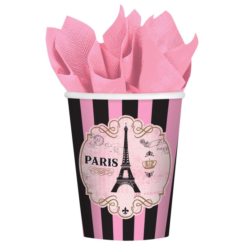Day In Paris 9oz Paper Cups, 8ct