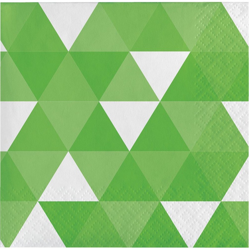 Fresh Lime Fractal Beverage Napkins (16ct)