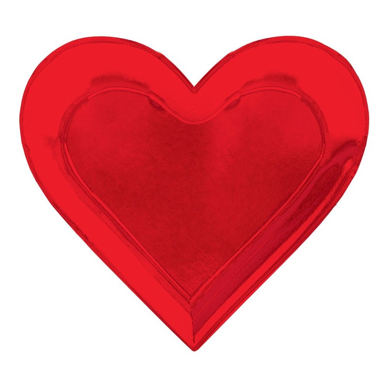 Heart Shaped Dinner Plates (8ct)