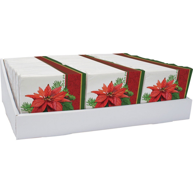 Holiday Poinsettia Luncheon Napkins (16ct)