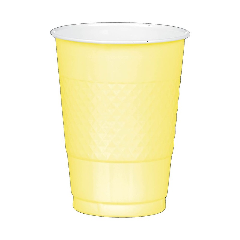 Light Yellow 16 oz Plastic Cup 20 ct