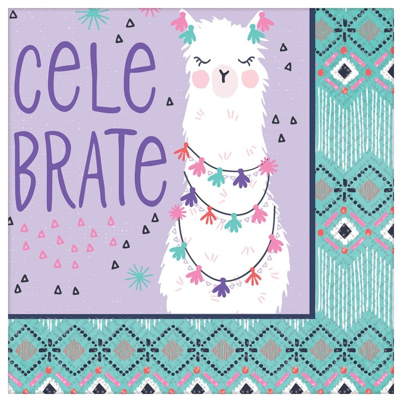 Llama Fun Beverage Napkins, 16 ct