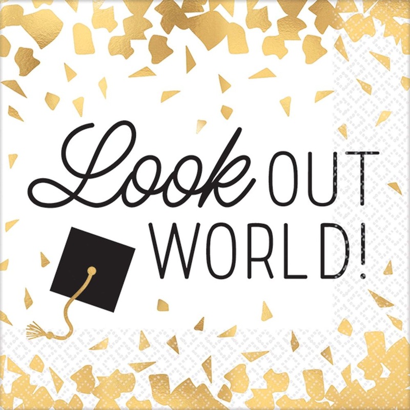 Look Out World Paper Beverage Napkins (16 ct)