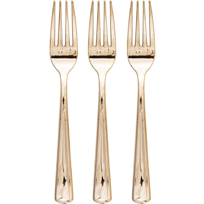 Metallic Gold Forks (24 ct)