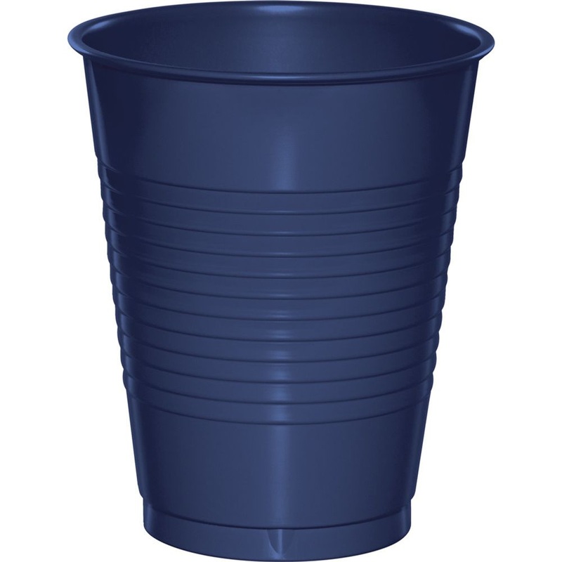 Navy 16oz Plastic Cups