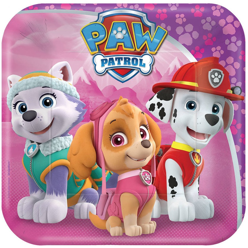 Paw Patrol Girl Dessert Plates (8ct)