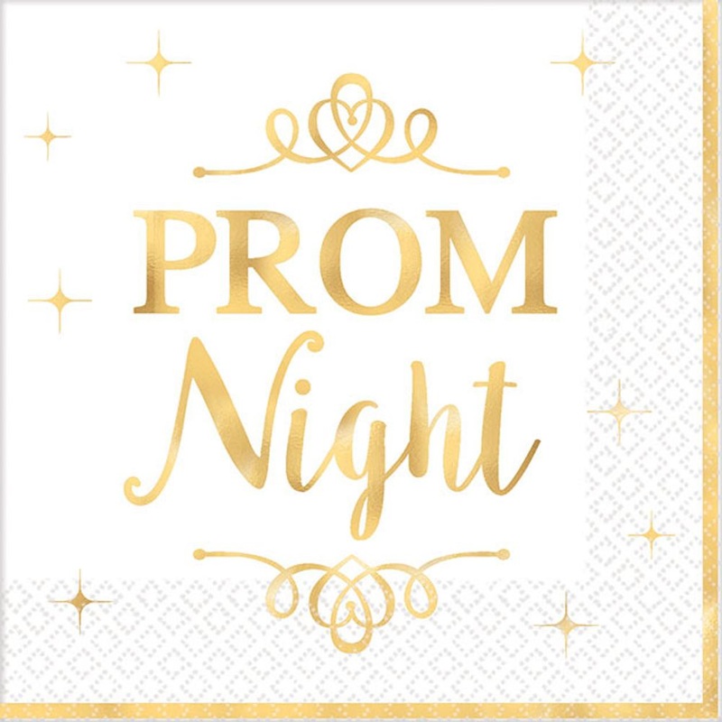 Prom Night Hot Stamped Beverage Napkins (16 ct)