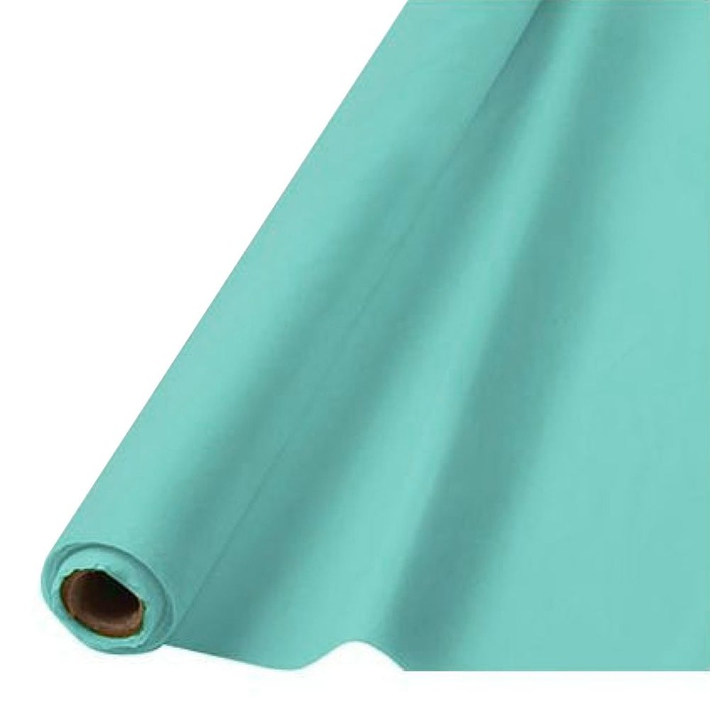 Robins Egg Blue Plastic Table Roll 40"X 100'