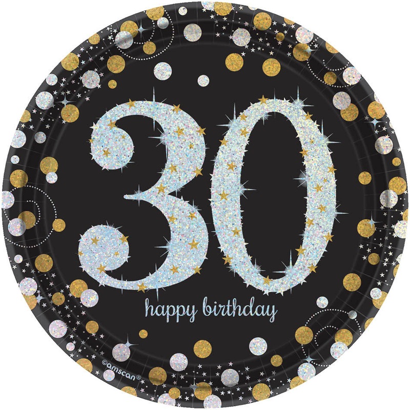 Sparkling Celebration 30 Paper Dessert Plates (8 ct)