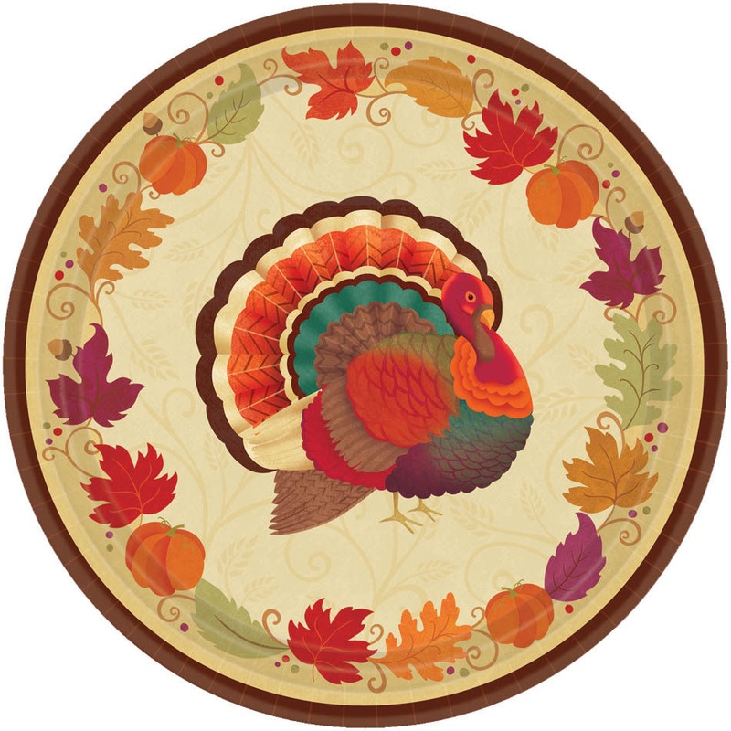 Thanksgiving Holiday Dessert Plates (18ct)
