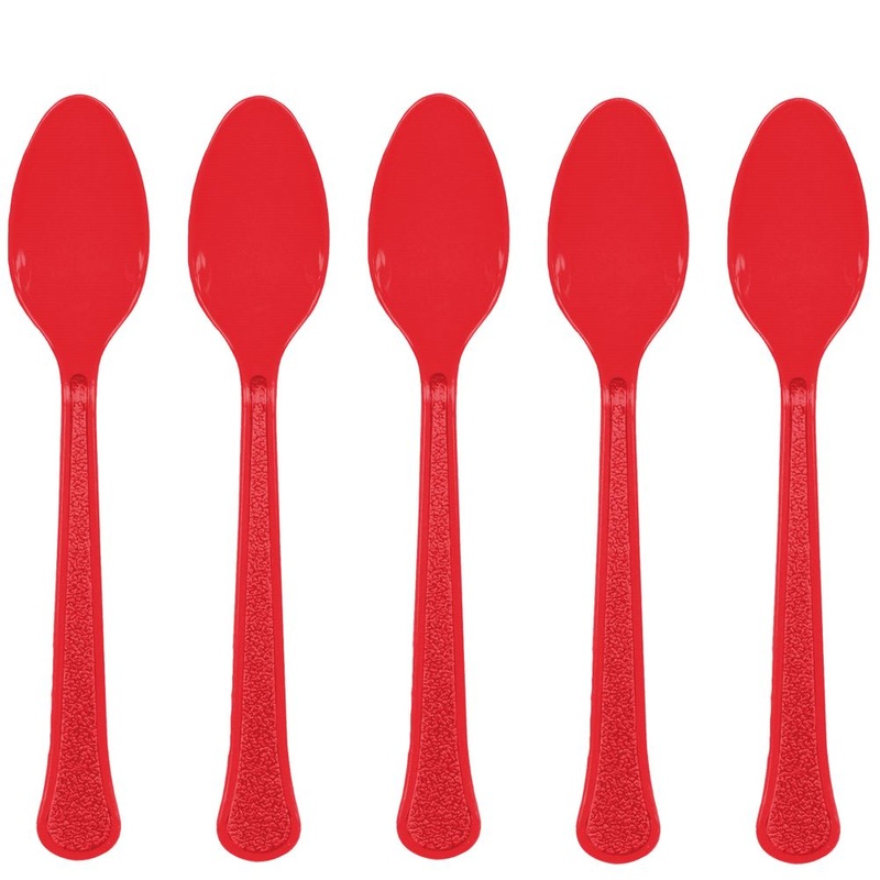 Apple Red Heavy Weight Spoons (20ct)