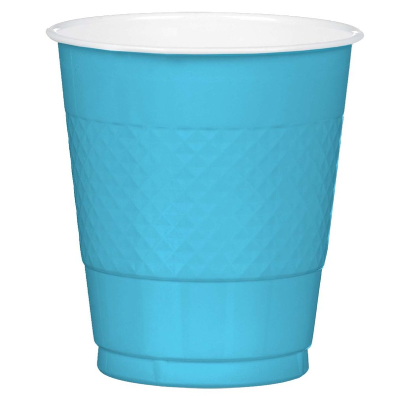 Caribbean Blue 12 oz Plastic Cups (20ct)