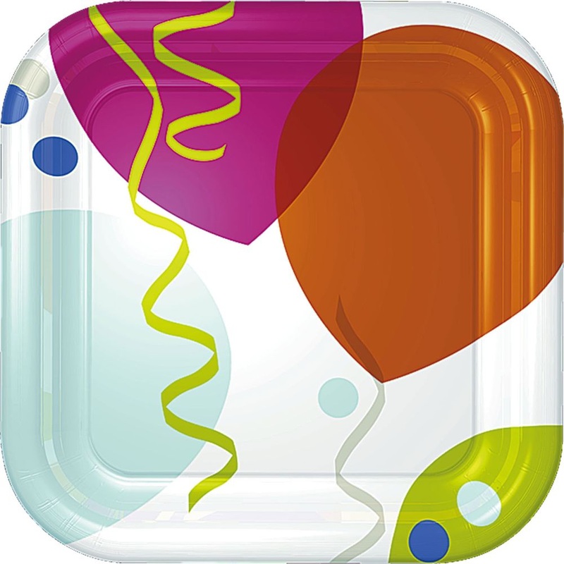 Celebration Balloons Dinner Plates