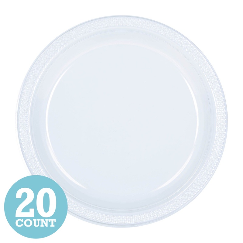 Clear Plastic Dinner Plates (20ct)