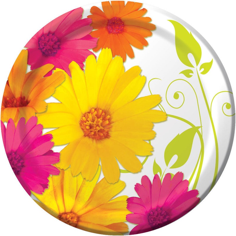 Daisy Scroll Dinner Plates (8ct)