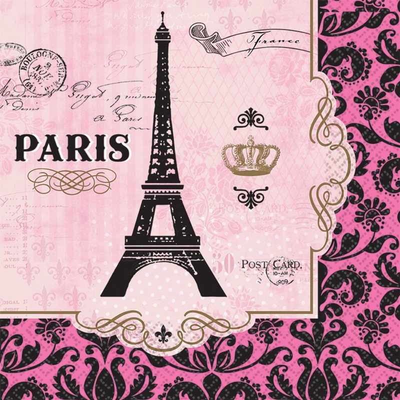 Day In Paris Luncheon Napkins (16 ct)