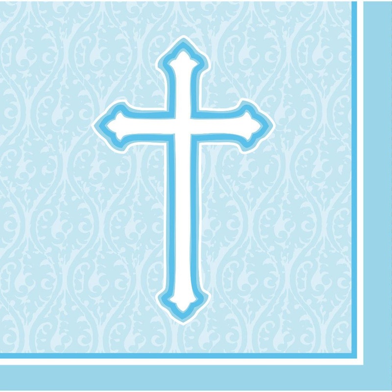 Faith Blue Luncheon Napkins (18ct)