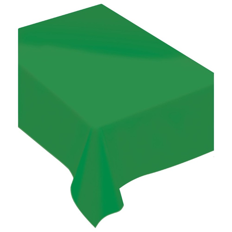Festive Green Plastic Rectangle Tablecover