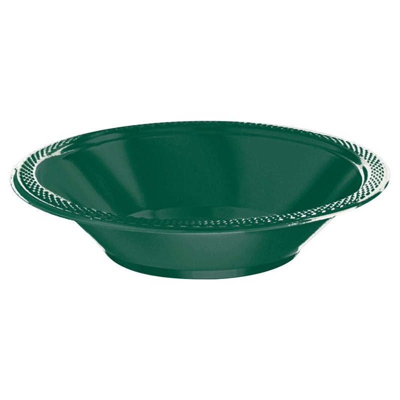 Forest Green 12oz Plastic Bowls (20 ct)