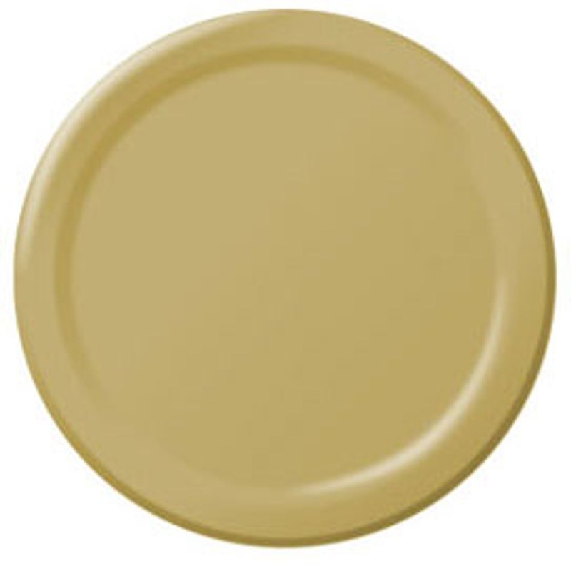 Gold 7" Paper Plate 8 ct